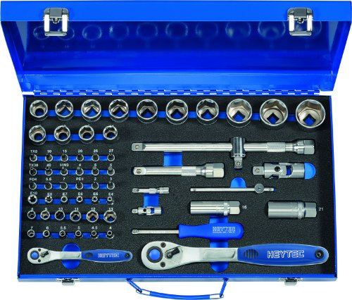 Heytec Heyco 50883301683 1/2 Zoll und 1/4 Zoll Steckschlüssel-Garnitur, 61-teilig