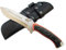 CDS EXPLORER Full Tang-Messer für Bushcraft, Survival, Jagd, Angeln, Feststehende Klinge 17 cm Stahl MOVA-58, Lederscheide + Feuerstahl