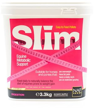 NAF Slim 3.3kg Weight Management Supplement for Horses & Ponies | Nutritional support for overweight horses and ponies with low-calorie formulation and gut health support