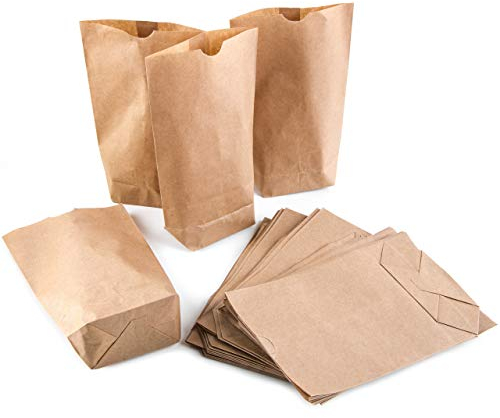 Logbuch-Verlag 50 Kraftpapier Tüten Beutel braun natur 14 x 22 x 5,5 cm Papierbeutel Geschenk Verpackung natur bio Lebensmittel