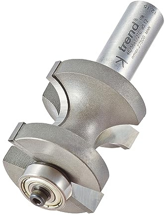 Trend Guided Staff Bead Router Cutter, 1/2 Inch Shank, 35.2mm Cut Diameter | For Precision Routing Of Staff Bead Profiles With 9.5mm Radius, 35mm Cut Length And 1/2 Inch Shank, 46/56X1/2TC