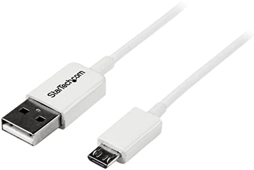 StarTech.com Cable Adaptador 50cm USB A Macho a Micro USB B Macho para Teléfono Móvil Smartphone Datos Carga - Blanco