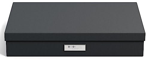 Bigso Box of Sweden Sverker Aufbewahrungsbox für Rechts- und Kunsthandwerk aus Faserplatten, Sammelalbum-Aufbewahrungsbox für lose Papiere, langlebige Dokumentenboxen mit Deckel und