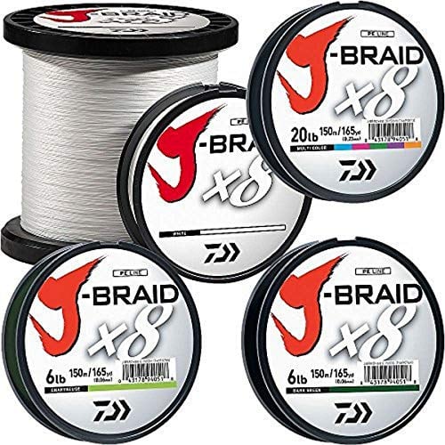 Daiwa J-Braid 150M 8-Fach geflochtene runde Angelschnur