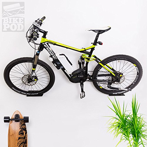 WANDKINGS BIKEPOD Wandhalter - Schwarz - für 1 Fahrrad, Rennrad, Mountainbike & mehr - Wandhalterung