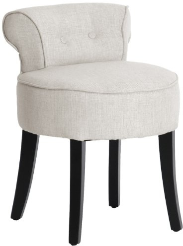 Baxton Studio Millani Linen Modern Lounge Stool, Beige