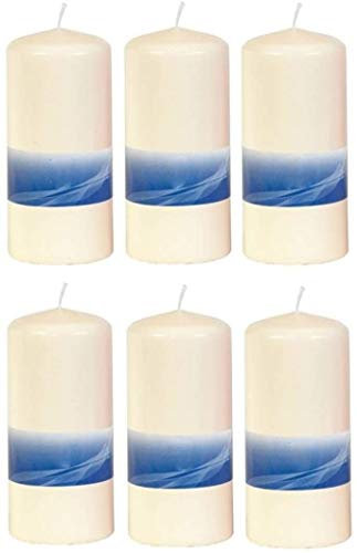 Hillfield 6 Stück cremefarbene Altar Stumpenkerzen Stumpen Kerze (6 Stück 150 x 68 mm)