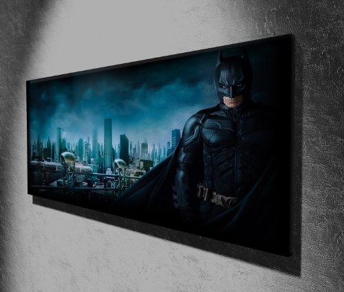Leinwanddruck, Motiv: Batman The Dark Knight, Panorama, 127 x 50,8 cm, fertig zum Aufhängen