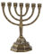 Candelabro ebraico in ottone lucido MENORAH 7 braccia misura media
