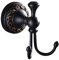 Weare Home Doppel Mantelhaken Hütenhaken Kleiderhaken aus hochwertig Messing schwarz Öl rubbed Bronze finished Retro Antik Vintage Stil Badezimmer Zubehör Wandmontag Bohren