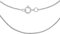 CARISSIMA Damen 9k (375) Weißgold 0.8mm Diamantschliff Panzerkette 5.13.0033 41cm/16zoll