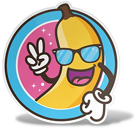 erreinge Aufkleber Bananen-Aufkleber PVC-Form Für Abziehbild Tapete Auto Moto Helmet Camper Laptop - 35 cm