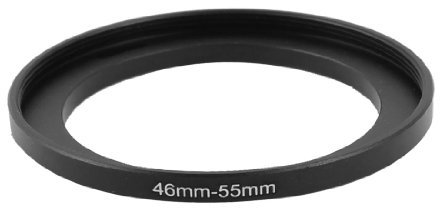 sourcingmap 46mm-55mm Step Up Ring Adapter 46mm to 55mm Step-up Ring, Aluminum Camera Lens Adapter Ring 46mm Male 55mm Female Stepping Up Filter Ring for Digital DSLR SLR Camera, Black