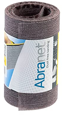 Mirka Abranet Rouleau de ponçage filet 115 mm x 2,5 m autoagrippant - grain P180-1 rouleau - pour poncer le bois, le mastic, la peinture, le plastique - AE555F0118