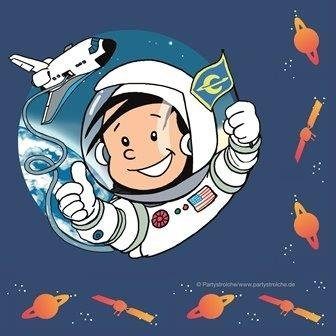 Astronaut Flo – Servietten, 20er Pack, 33x33cm, 3-lagig