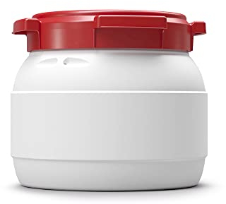 Bidon étanche/hERMETICO 10L BLANC ET ROUGE pour stockage de plein air