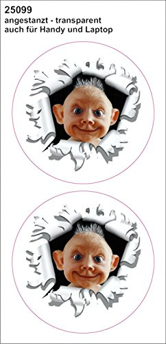 carstyling XXL Aufkleber Einschussloch 2er-Set 60 mm Motiv Kind