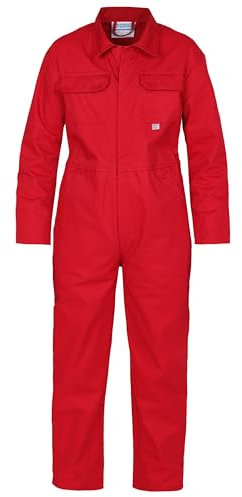 Fort Mens 333 Tearaway Junior Coverall Boilersuit, Red, 2-3 Years UK