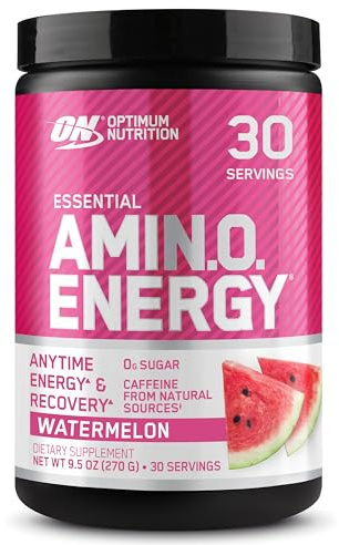 Optimum Nutrition Amino Energy - Pre Workout with Green Tea, BCAA, Amino Acids, Keto Friendly, Green Coffee Extract, Energy Powder - Watermelon, 30 Servings (Packaging May Vary)
