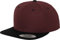 Flexfit Unisex Classic Snapback 2-Tone Cap Kappe, Maroon/Black, One Size