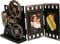 Metall Rahmen Doppelter Bilderrahmen 34.5 cm x 16.5 cm Schwarz Vintage Kino-Bilderrahmen für Filmliebhaber und Kinogänger