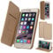 TECHGEAR iPhone 6s Plus, iPhone 6 Plus Svelte Case, Stylish Slim Folio Protective Case Cover with Card Slot & Stand in Metallic Inspired Colours fits Apple iPhone 6s Plus, iPhone 6 Plus (5.5) (Gold)