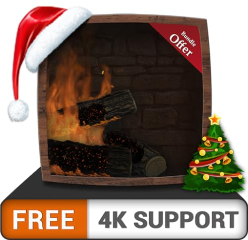 chimenea de fogata gratis HD: disfrute de las frías vacaciones de Navidad en invierno en su TV HDR 4K, TV 8K y dispositivos de fuego como fondo de pantalla, decoración para las vacaciones de Navidad,