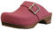 Sanita Urban | Zoccoli Aperti da Donna | Zoccoli in Pelle con Suola in Legno | Prodotto Originale Fatto Mano | Fucsia Rosa | 42