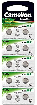 Alkaline-Knopfzelle CAMELION AG11 1,5V, 10er-Blister
