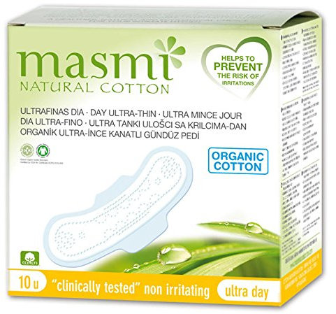 Masmi Damenbinden Ultra Day 100% Baumwolle, 10 Stück
