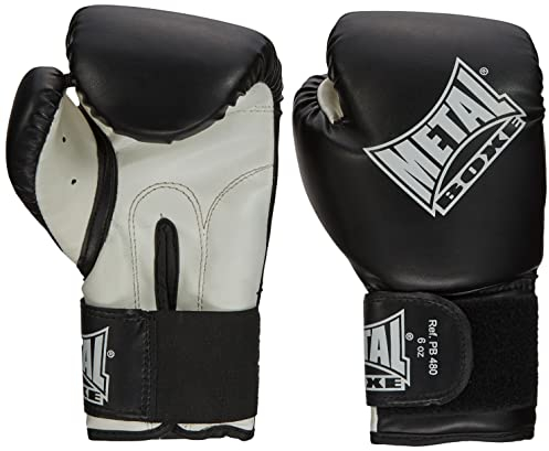 METAL BOXE - Guantes de boxeo de iniciación, color negro, 0,28 kg