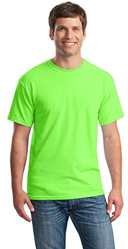 GILDAN Mens 5.3 Oz. Heavy Cotton T-Shirt (G500) -NEON Green -L