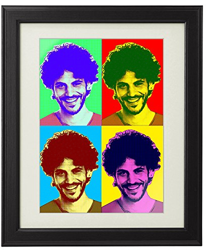 Casa Vivente Bild im Pop-Art-Stil, Kunstdruck im Echtholzrahmen, Personalisiert mit Foto, Geschenkidee zum Geburtstag, Weihnachtsgeschenke, ca. 20 x 29 cm