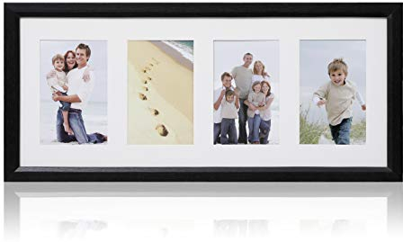 ARPAN MDF 4, moderner Bilderrahmen mit Passepartout, Schwarz