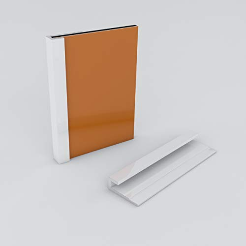 Kerabad Aluminium Profilsystem für 3mm Platten - 2 Meter - Alu-Profil für Duschrückwand Küchenrückwand - Abschlußprofil weiss