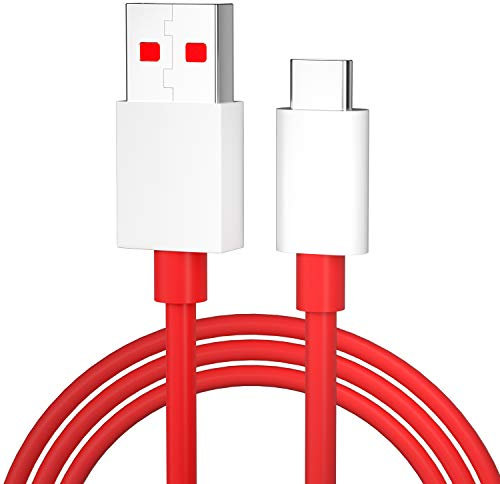 DUX DUCIS Cavo per OnePlus Nord/Nord N100 / 8T / 8/8 Pro / 7T / 7T Pro / 7/7 Pro / 6 / 6T / 5T / 5 / 3T / 3, cavo dati a ricarica rapida USB Type C, rosso