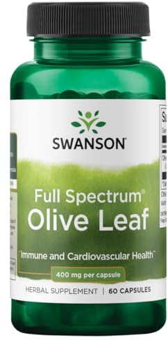 Swanson Full Spectrum Olive Leaf 400 Milligrams 60 Capsules