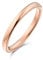 Bling Jewelry Dünner minimalistischer Kuppel-Titan-Ehering, poliert, rosévergoldet, für Männer und Frauen, komfortable Passform, 2MM