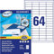 Europe100 Art. ELA050 Universal Etiketten (6.400 Klebeetiketten, 48,5x16,9mm auf A4, Papier matt, individuell bedruckbar, selbstklebende Aufkleber, kompatibel zu AVERY 3667) 100 Blatt, weiß