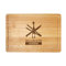 Casa Vivente Schneidebrett aus Holz mit personalisierter Gravur für Grillmeister, Geschenk für Männer, Motiv Schwein und Besteck, 40,5 x 28,5 x 2 cm