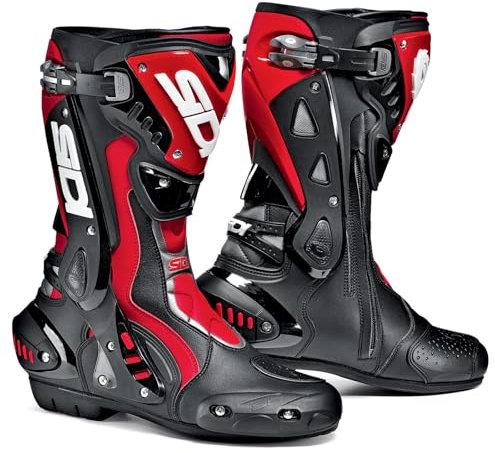 Sidi ST Stivali da Moto, Nero/Rosso, 44