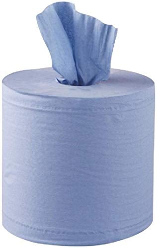 12 Roll Pack 2ply 80 Metre X 170 Millimetre Blue Centrefeed Embossed Paper Towel Rolls - 12 Rolls Total…