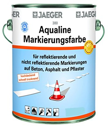 Jaeger Aqualine Markierungsfarbe, wasserverdünnbar, 750ml (rot RAL3000)