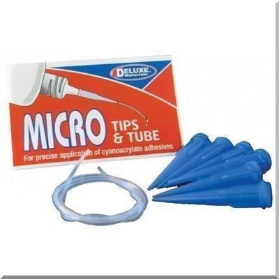 AC-9 Micro Tips & Tube for precise anti-clog application super glues by DELUXE MATERIALS