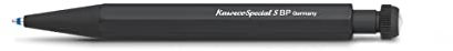Kaweco 10000532 Special S Kugelschreiber Schwarz I Business Kulli aus hochwertigem Aluminium I Edel Kugelschreiber I 9 g Taschen-Kugelschreiber mit besonderer Haptik I schwarzer Druckkugelschreiber 10,9x0,9 cm