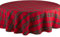 DII Farmhouse Weihnachtstisch und Küche, kariert, 177,8 cm, rund, Rot und Grün