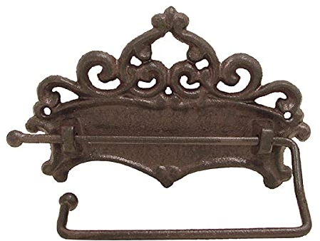 Toilettenpapierhalter Jugendstil Nostalgie Gusseisen Antik-Stil Braun