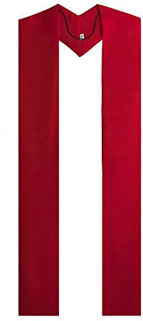 IvyRobes Unisex Erwachsene Overlay Klerus Gestohlen Stola Einfach Feste Rot Kirchenzubehör Pastor Hochzeit Priester 239cm