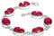 Natural Flower Jewellery Armband aus Sterlingsilber mit echten Mohnblumen.