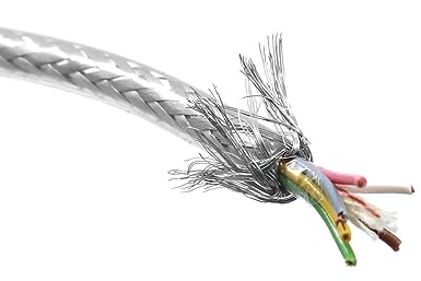 Xenterio LiYCY 6x0,14mm² Elektronik-Steuerleitung mit Geflecht Abschirmung, Kupfer, Mantelfarbe transparent, Kabellänge 10m